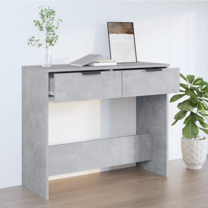 Măsuță consolă, gri beton, 90x36x75 cm, lemn prelucrat GartenMobel Dekor