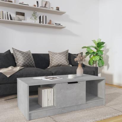 Măsuță de cafea, gri beton, 102x50x36 cm, lemn prelucrat GartenMobel Dekor