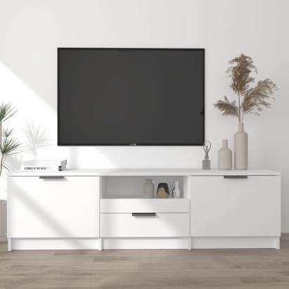 Comodă TV, alb, 140x35x40 cm, lemn prelucrat GartenMobel Dekor