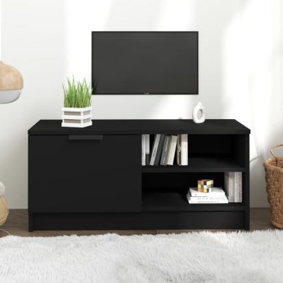 Comodă TV, negru, 80x35x36,5 cm, lemn prelucrat GartenMobel Dekor