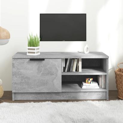 Comodă TV, gri beton, 80x35x36,5 cm, lemn prelucrat GartenMobel Dekor