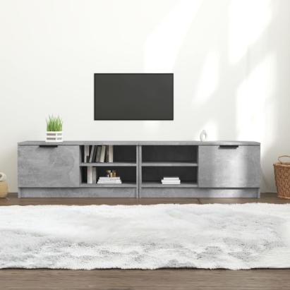 Comodă TV, 2 buc., gri beton, 80x35x36,5 cm, lemn prelucrat GartenMobel Dekor