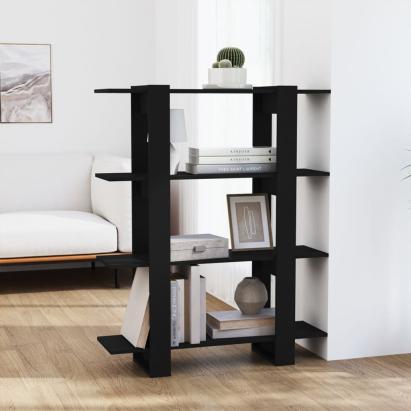 Bibliotecă/Separator cameră, negru, 100x30x123,5 cm GartenMobel Dekor