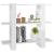 Bibliotecă/Separator cameră, alb extralucios, 100x30x87 cm GartenMobel Dekor