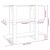 Bibliotecă/Separator cameră, alb extralucios, 100x30x87 cm GartenMobel Dekor