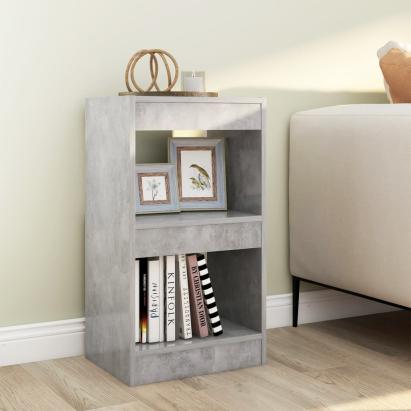 Bibliotecă/Separator cameră, gri beton, 40x30x72 cm GartenMobel Dekor