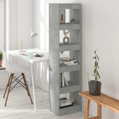 Bibliotecă/Separator cameră, gri beton, 40x30x166 cm GartenMobel Dekor