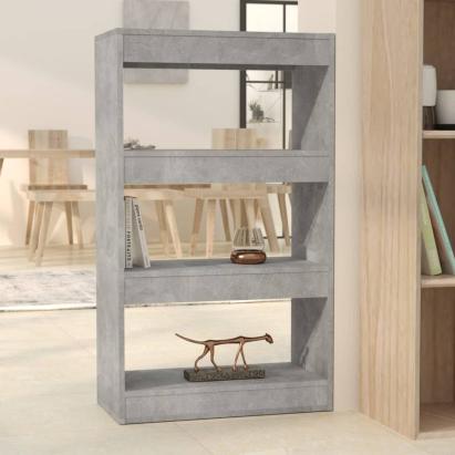 Bibliotecă/Separator cameră, gri beton, 60x30x103 cm, PAL   GartenMobel Dekor