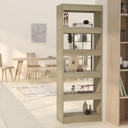 Bibliotecă/Separator cameră, stejar sonoma, 60x30x166 cm, PAL   GartenMobel Dekor