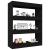 Bibliotecă/Separator cameră, negru, 80x30x103 cm, lemn compozit GartenMobel Dekor