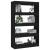 Bibliotecă/Separator cameră, negru, 80x30x135 cm, PAL   GartenMobel Dekor