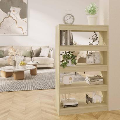 Bibliotecă/Separator cameră, stejar sonoma, 80x30x135 cm, PAL   GartenMobel Dekor