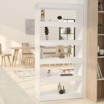 Bibliotecă/Separator cameră, alb, 80x30x166 cm, PAL   GartenMobel Dekor