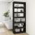 Bibliotecă/Separator cameră, negru, 80x30x198 cm, PAL   GartenMobel Dekor