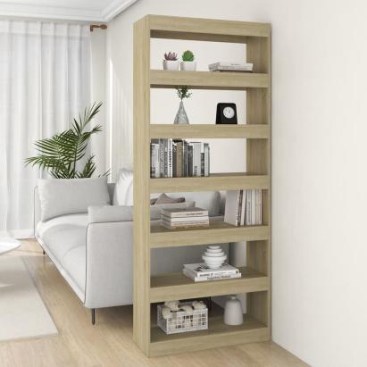 Bibliotecă/Separator cameră, stejar sonoma, 80x30x198 cm, PAL   GartenMobel Dekor