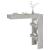 Masă bar de perete gri beton 102x45x103,5 cm lemn compozit GartenMobel Dekor