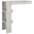 Masă bar de perete gri beton 102x45x103,5 cm lemn compozit GartenMobel Dekor
