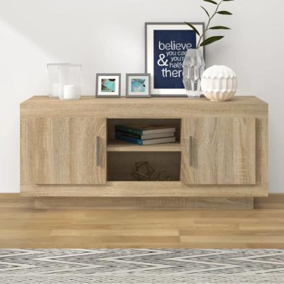 Comodă TV, stejar sonoma, 102x35x45 cm, lemn prelucrat GartenMobel Dekor