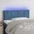 Tăblie de pat cu LED, albastru închis, 100x5x78/88 cm, catifea GartenMobel Dekor