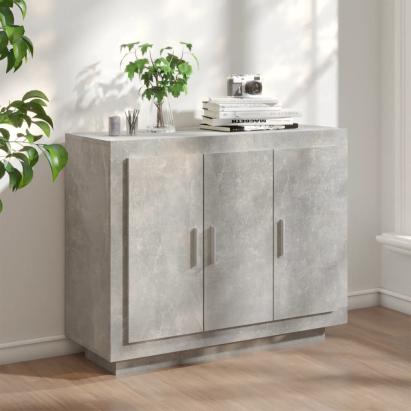 Servantă, gri beton, 92x35x75 cm, lemn compozit GartenMobel Dekor