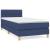 Pat box spring cu saltea, albastru, 90x200 cm, textil GartenMobel Dekor