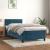 Pat box spring cu saltea, albastru închis, 100x200 cm, catifea GartenMobel Dekor