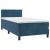Pat box spring cu saltea, albastru închis, 100x200 cm, catifea GartenMobel Dekor