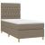 Pat box spring cu saltea, gri taupe, 90x200 cm, textil GartenMobel Dekor