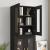 Dulap de perete suspendat, negru, 69,5x34x90 cm GartenMobel Dekor