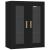 Dulap de perete suspendat, negru, 69,5x34x90 cm GartenMobel Dekor