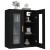 Dulap de perete suspendat, negru, 69,5x34x90 cm GartenMobel Dekor