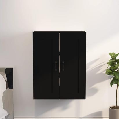 Dulap de perete suspendat, negru, 69,5x32,5x90 cm GartenMobel Dekor