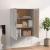 Dulap de perete suspendat, gri beton, 69,5x32,5x90 cm GartenMobel Dekor