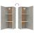 Dulap de perete, gri beton, 34,5x34x90 cm, lemn compozit GartenMobel Dekor