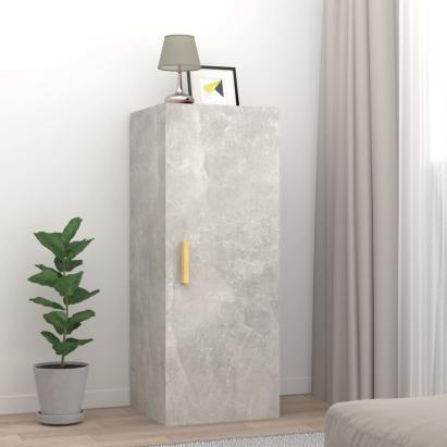 Dulap de perete, gri beton, 34,5x34x90 cm, lemn compozit GartenMobel Dekor