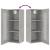 Dulap de perete suspendat, gri beton, 34,5x34x90 cm GartenMobel Dekor
