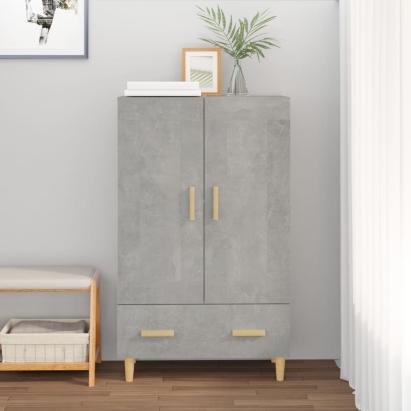 Dulap înalt, gri beton, 70x31x115 cm, lemn compozit GartenMobel Dekor