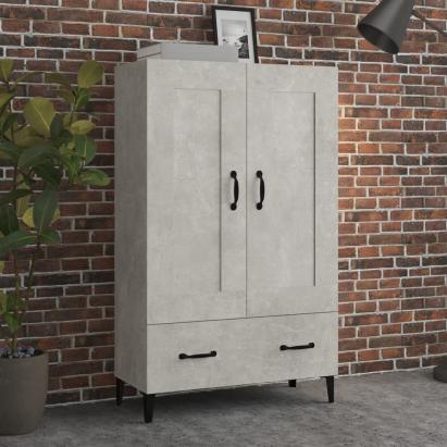 Dulap înalt, gri beton, 70x31x115 cm, lemn compozit GartenMobel Dekor