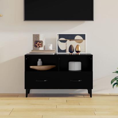 Comodă TV, negru, 80x36x50 cm, lemn prelucrat GartenMobel Dekor