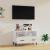 Comodă TV, alb extralucios, 80x36x50 cm, lemn prelucrat GartenMobel Dekor