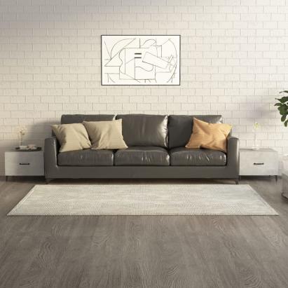Măsuță de cafea picioare metalice 2 buc. gri beton 50x50x40 cm GartenMobel Dekor