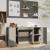 Birou, gri beton, 140x50x75 cm, lemn compozit GartenMobel Dekor