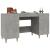 Birou, gri beton, 140x50x75 cm, lemn compozit GartenMobel Dekor