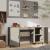 Birou, gri beton, 140x50x75 cm, lemn compozit GartenMobel Dekor