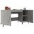 Birou, gri beton, 140x50x75 cm, lemn compozit GartenMobel Dekor