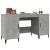 Birou, gri beton, 140x50x75 cm, lemn compozit GartenMobel Dekor