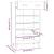 Pantofar, gri beton, 60x35x105 cm, lemn compozit GartenMobel Dekor