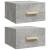 Noptiere montate pe perete 2 buc. gri beton 35x35x20 cm GartenMobel Dekor