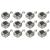 Lămpi solare de exterior LED, 12 buc., alb, 12 cm, rotund GartenMobel Dekor