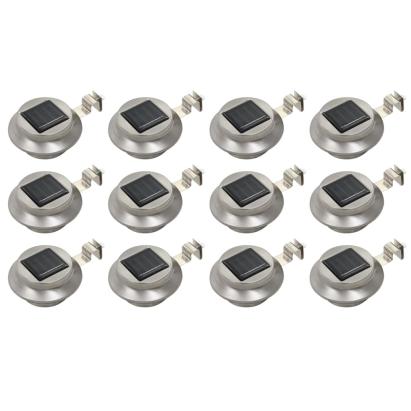 Lămpi solare de exterior LED, 12 buc., alb, 12 cm, rotund GartenMobel Dekor